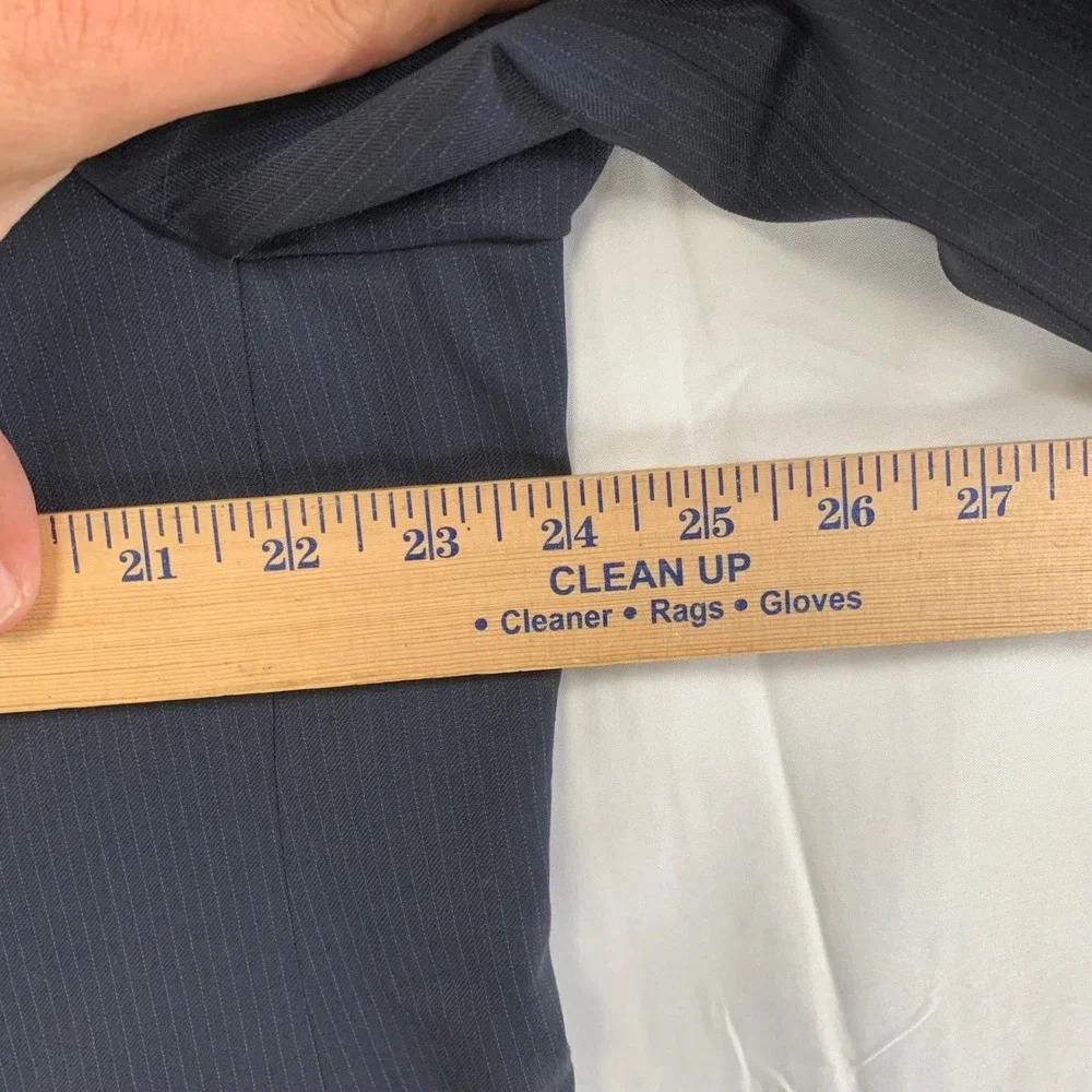 Brooks Brothers 346 Blazer Mens‎ 48R Navy Blue Pinstripe Wool Stretch Jacket